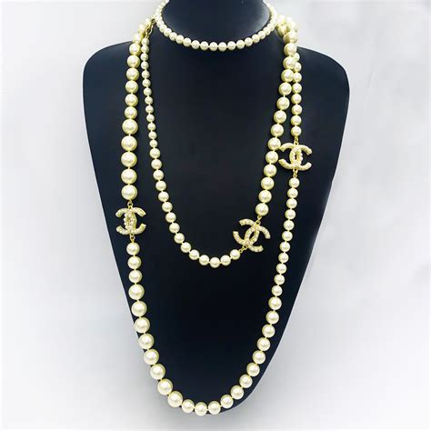 chanel single strand pearl necklace|chanel necklace online store.